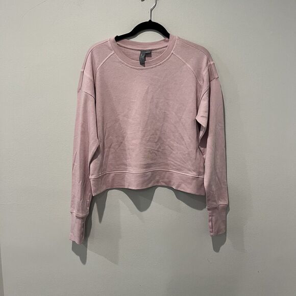 Sweaty Betty Sweatshirt Women's 4 After Class Longline Pink Organic Cotton Modal - Picture 1 of 8